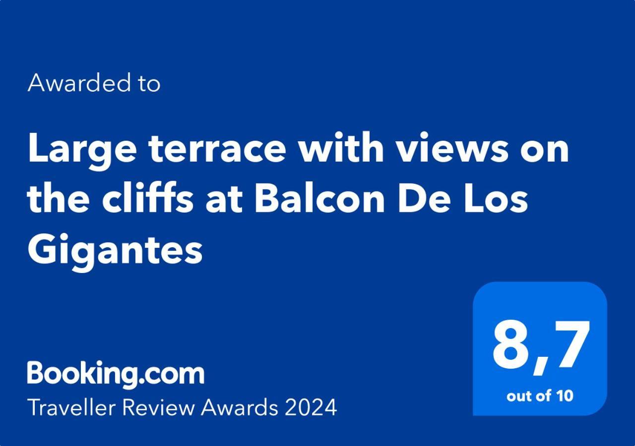 Large Terrace With Views On The Cliffs At Balcon De Los Gigantes Puerto de Santiago  Exterior photo